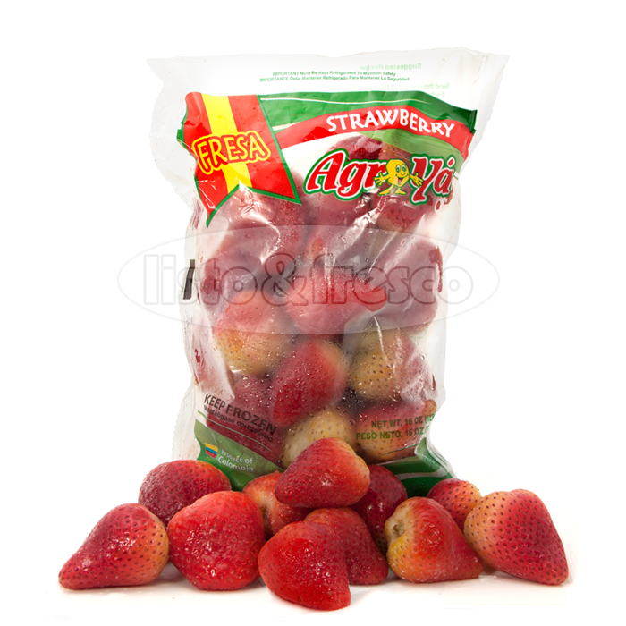 Agroyá producto fresa congelada, frozen strawberry